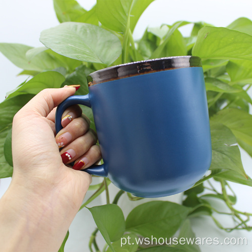 Atacado personalizado 300ml em branco Caneca de cerâmica colorida em branco